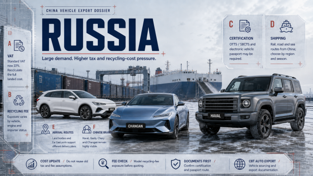 Export Cars from China to Russia