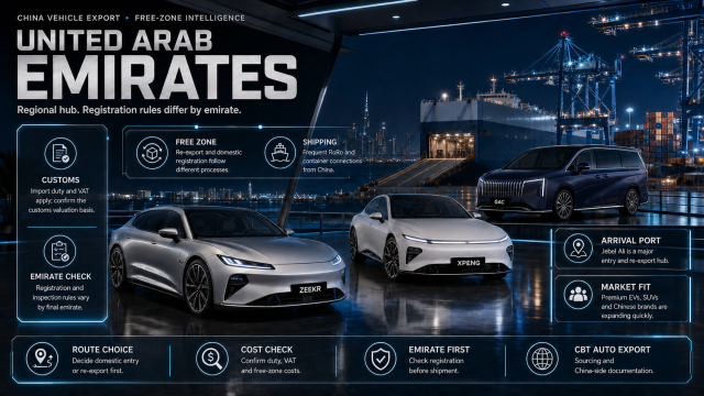 Export Cars from China to the United Arab Emirates