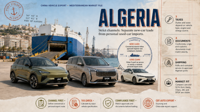 Export Cars from China to Algeria